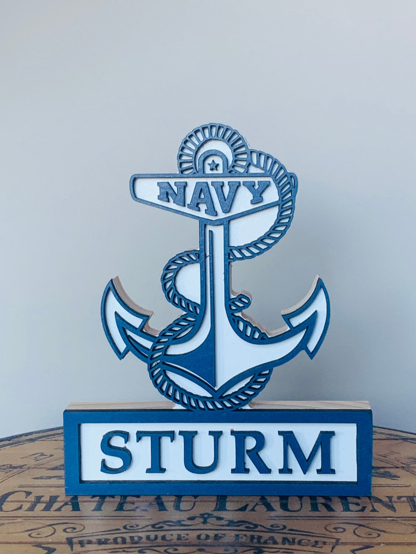 NAVY Self Standing Name Plate