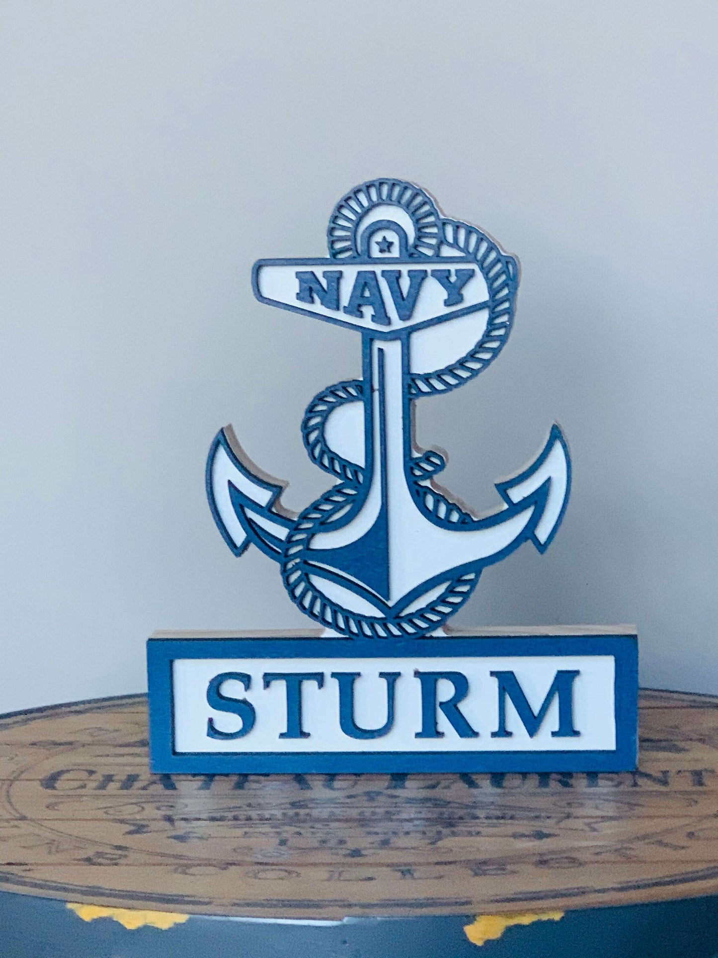 NAVY Self Standing Name Plate