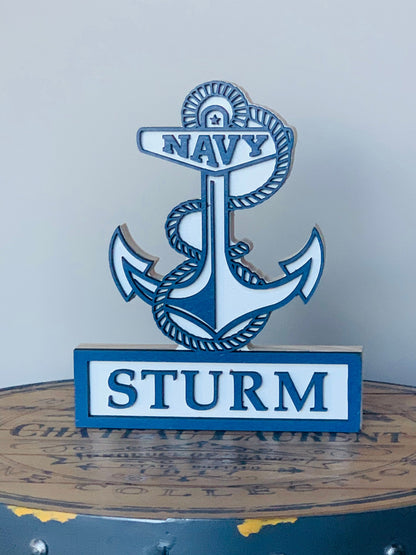 NAVY Self Standing Name Plate