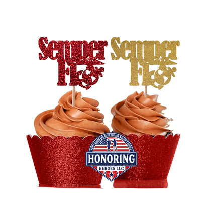 Semper Fi Cupcake Toppers, USMC Marine Corps Retirement Party Decorations