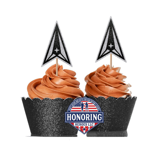 United States Space Force Emblem Cupcake Topper. USSF Enlistment