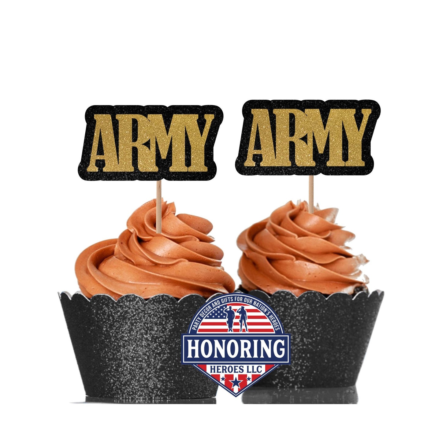 ARMY Cupcake Topper. Perfect for Army Enlistments, Promotions, Retirements or any other ARMY related event!