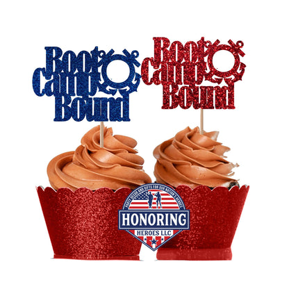 USCG Boot Camp Bound Cupcake Toppers. Coast Guard Enlistment Party