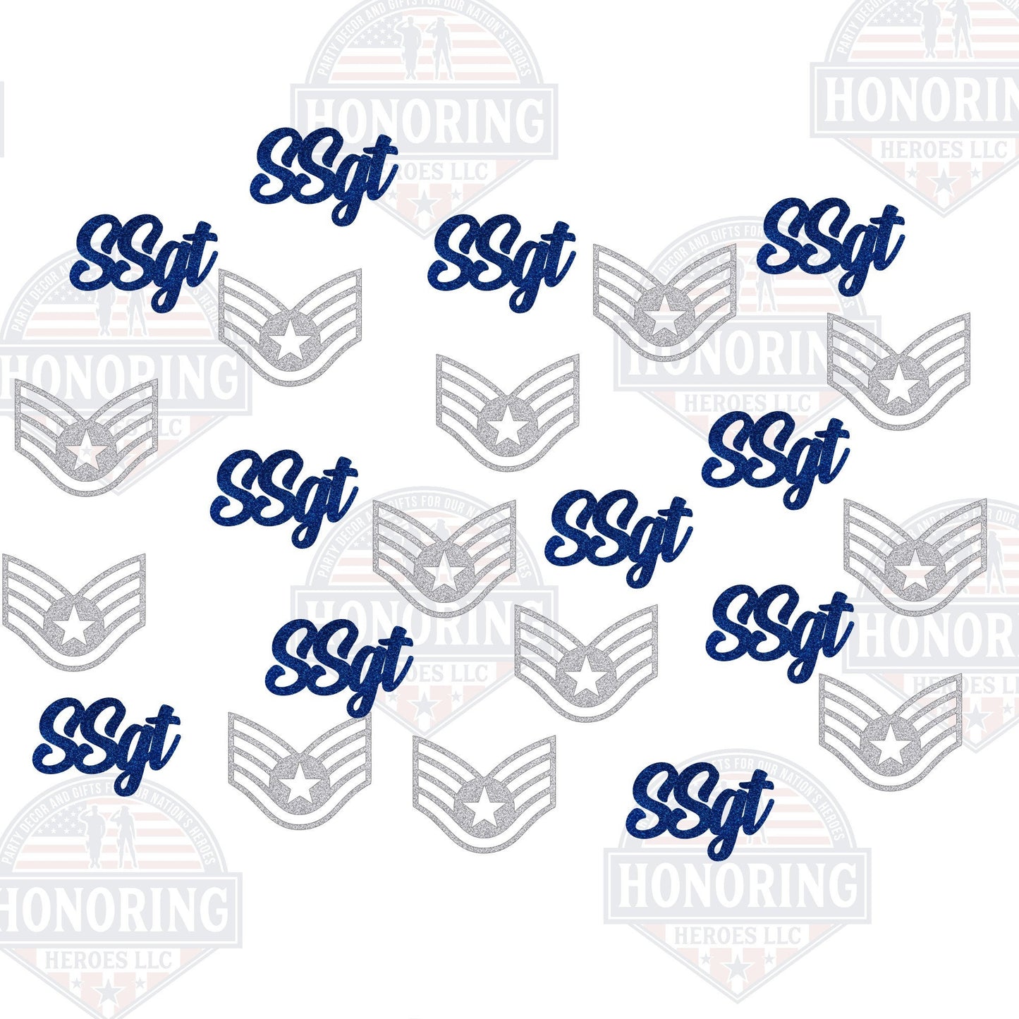 USAF Enlisted Rank Confetti - United States Air Force Enlisted Rank Confetti