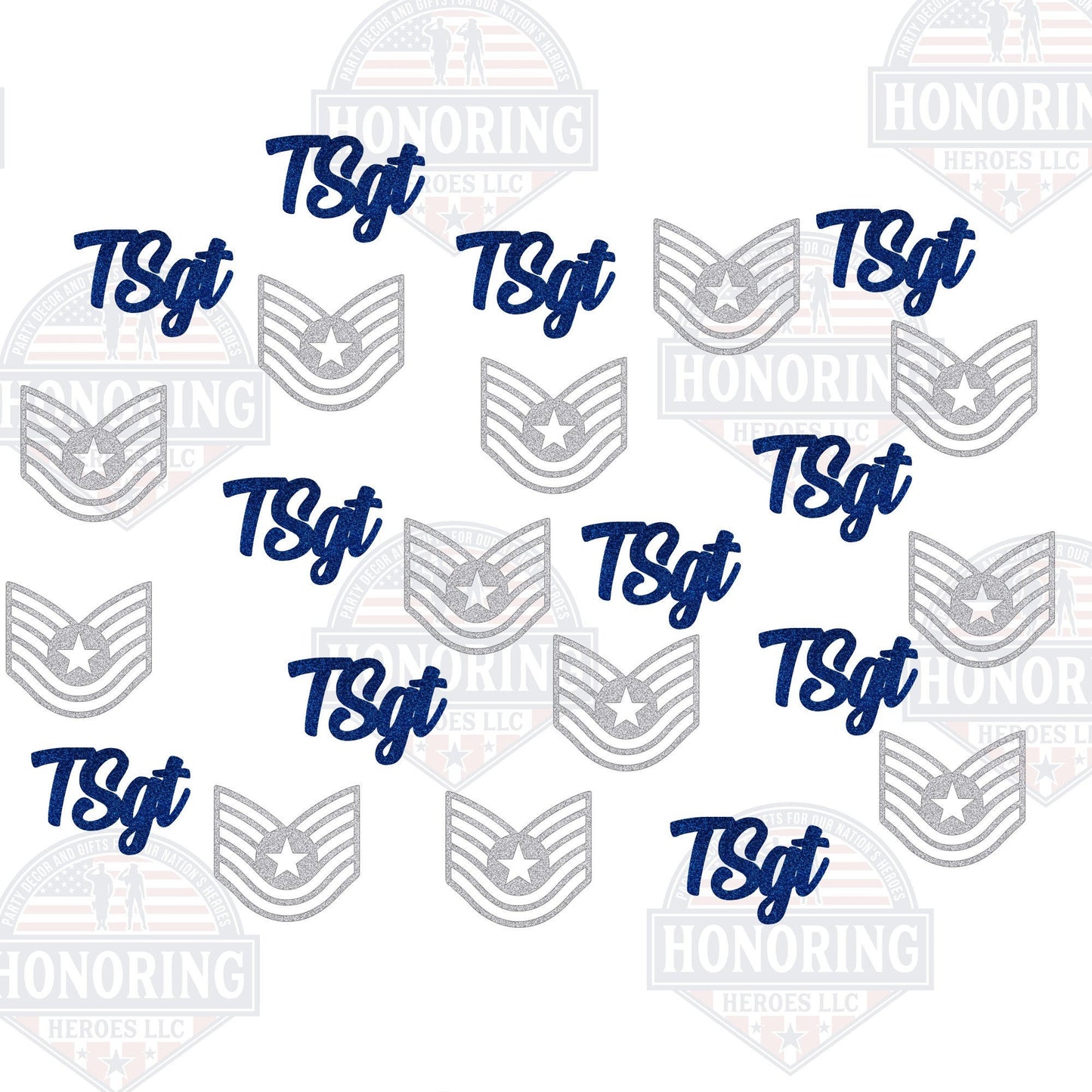 USAF Enlisted Rank Confetti - United States Air Force Enlisted Rank Confetti