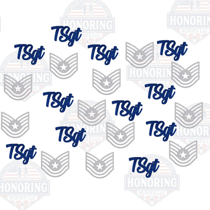 USAF Enlisted Rank Confetti - United States Air Force Enlisted Rank Confetti