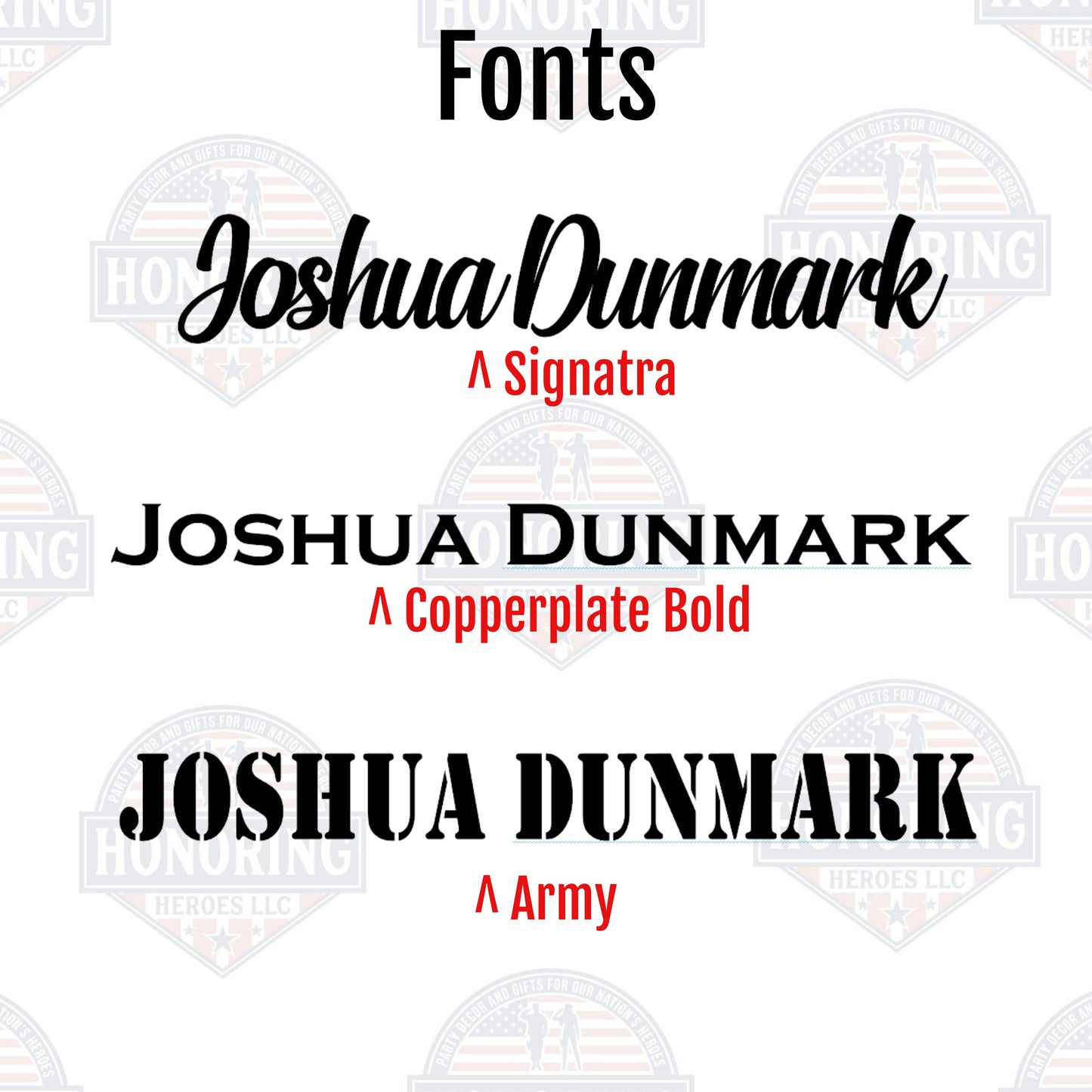 ARMY Interchangeable Name Plate. USA Desk Name Plate