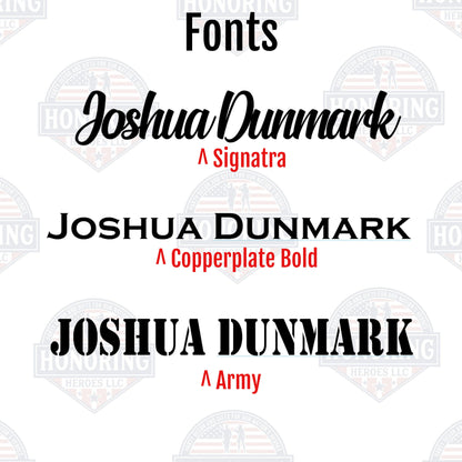 ARMY Interchangeable Name Plate. USA Desk Name Plate