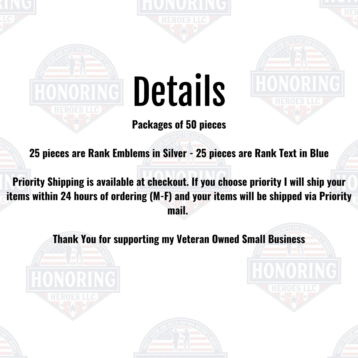 USAF Enlisted Rank Confetti - United States Air Force Enlisted Rank Confetti