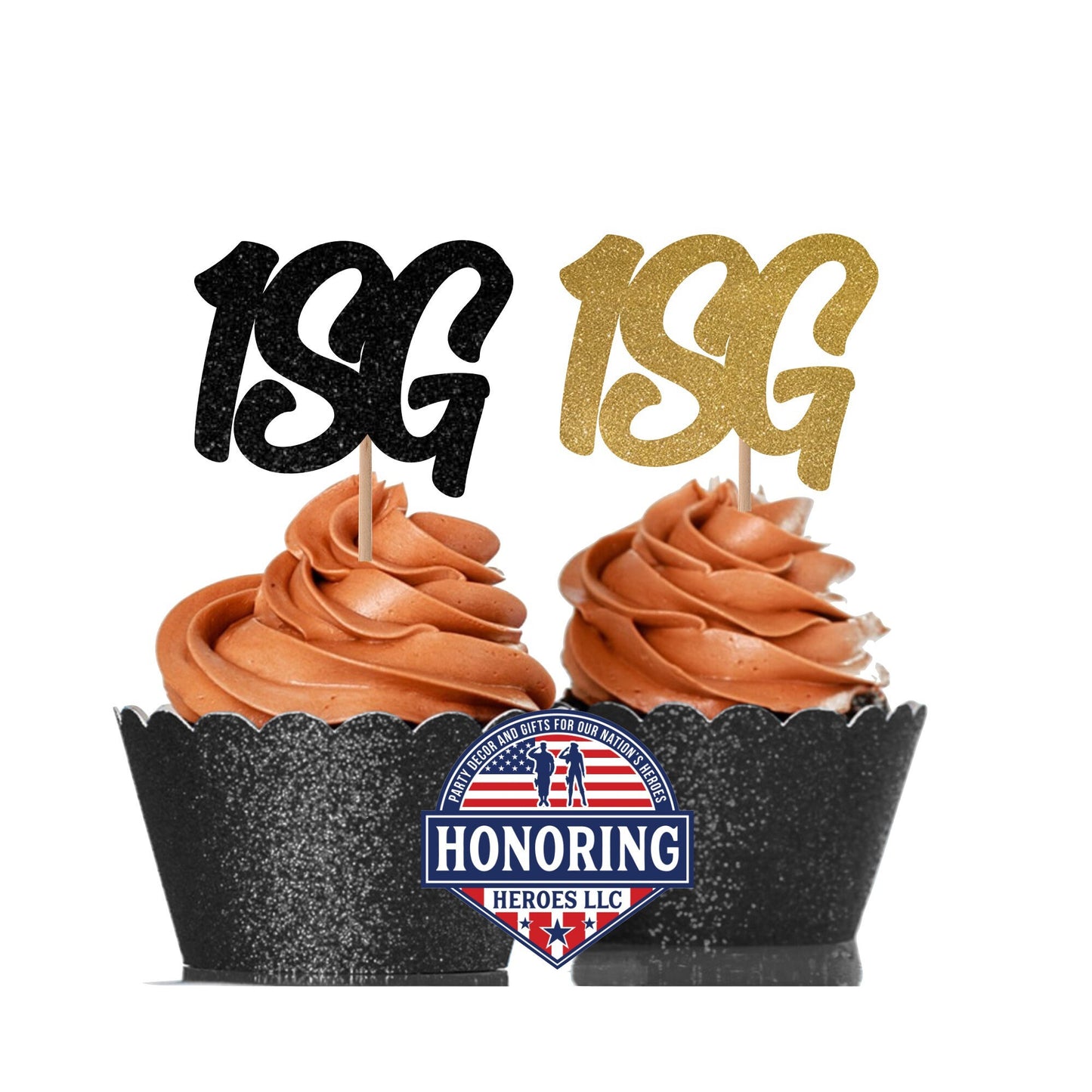 ARMY Enlisted Rank Text Cupcake Toppers