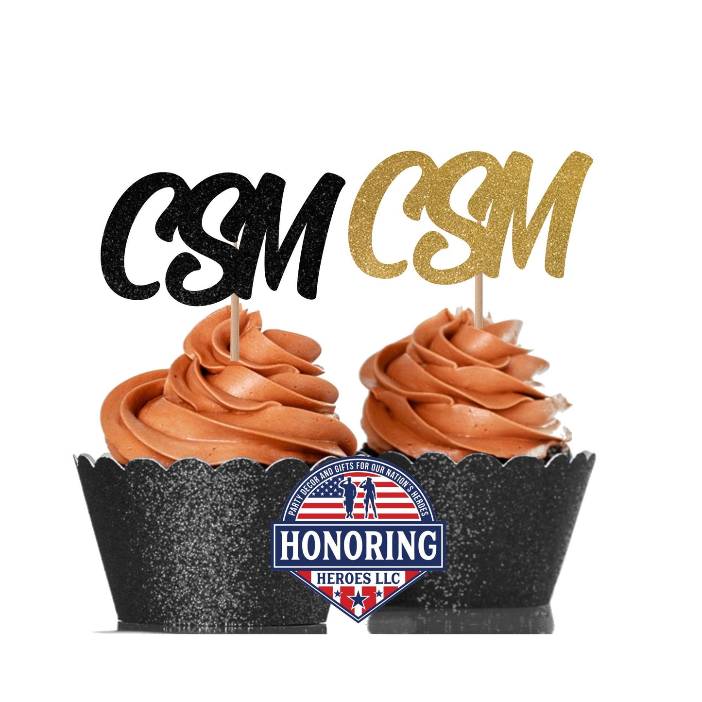 ARMY Enlisted Rank Text Cupcake Toppers