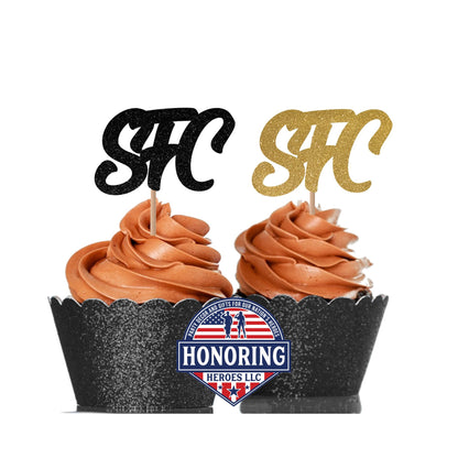 ARMY Enlisted Rank Text Cupcake Toppers