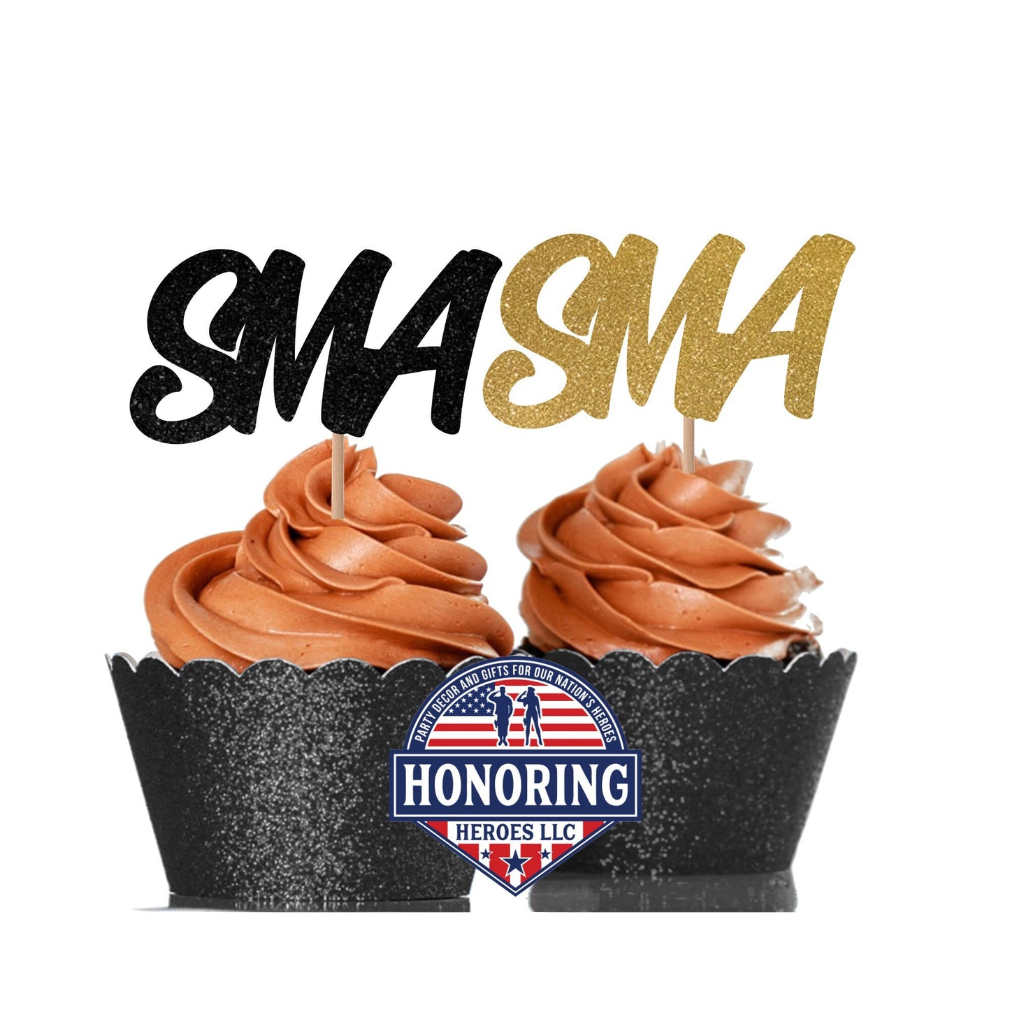 ARMY Enlisted Rank Text Cupcake Toppers