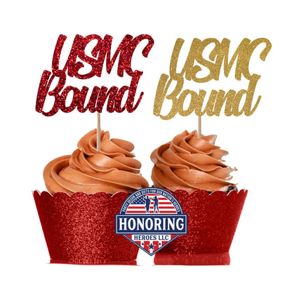 USMC Bound Cupcake Toppers