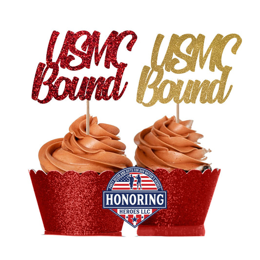 USMC Bound Cupcake Toppers