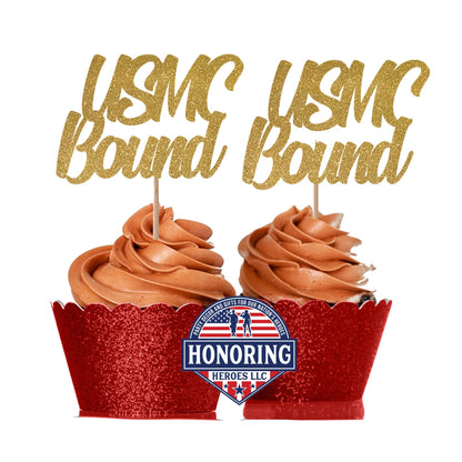 USMC Bound Cupcake Toppers