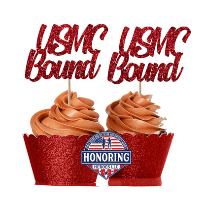 USMC Bound Cupcake Toppers