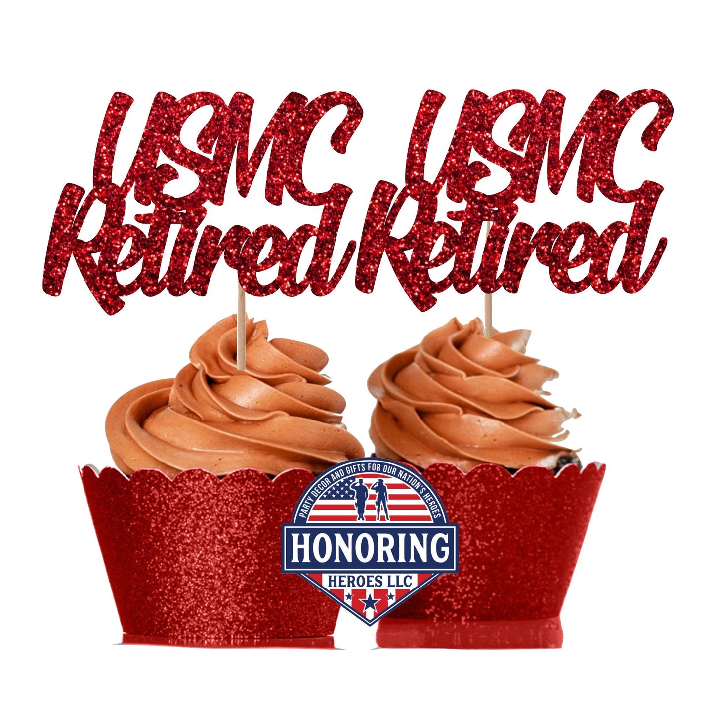 USMC Retired Cupcake Toppers