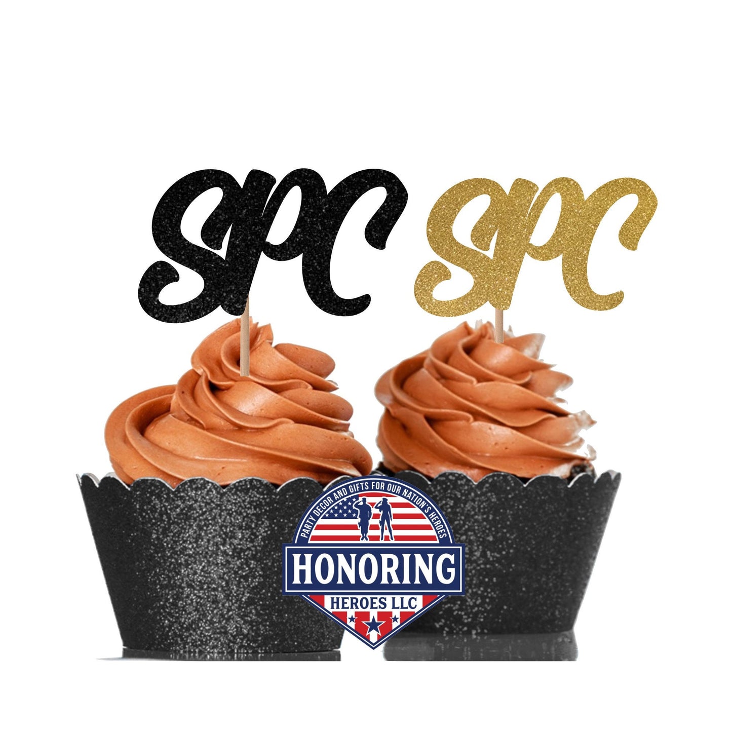 ARMY Enlisted Rank Text Cupcake Toppers