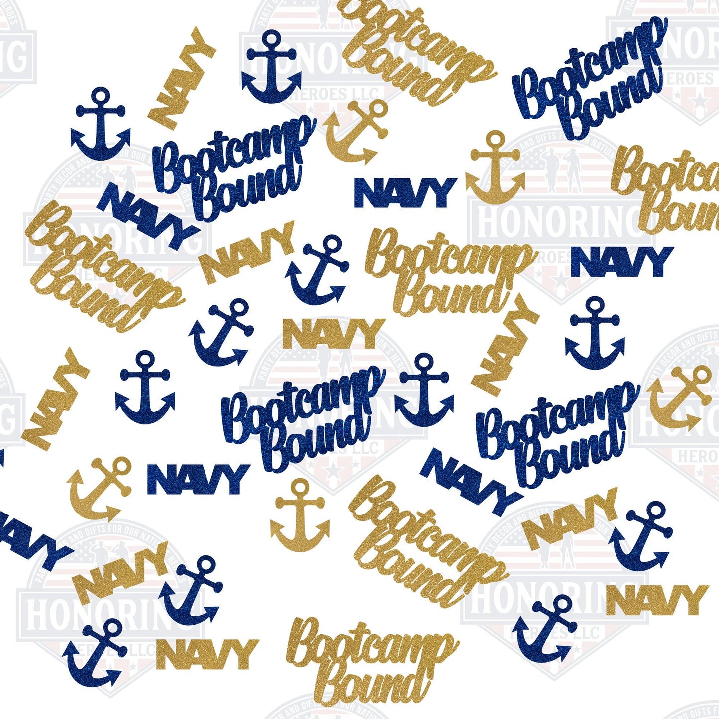 USN Navy Bootcamp Bound Confetti NO SHED!