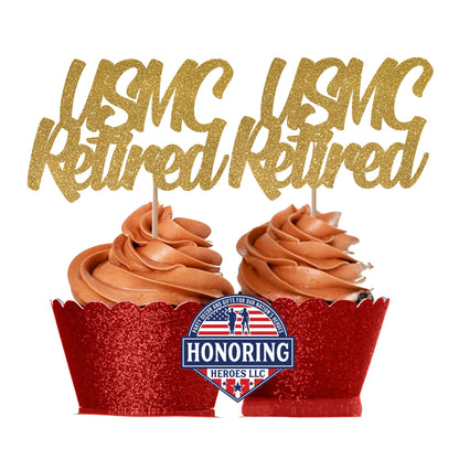 USMC Retired Cupcake Toppers