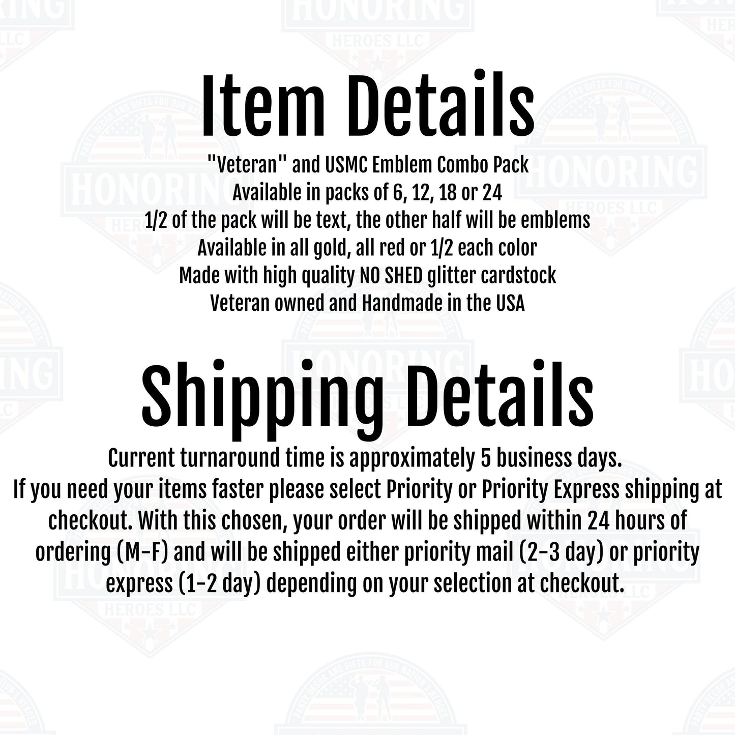 USMC Retired and Emblem Cupcake Toppers