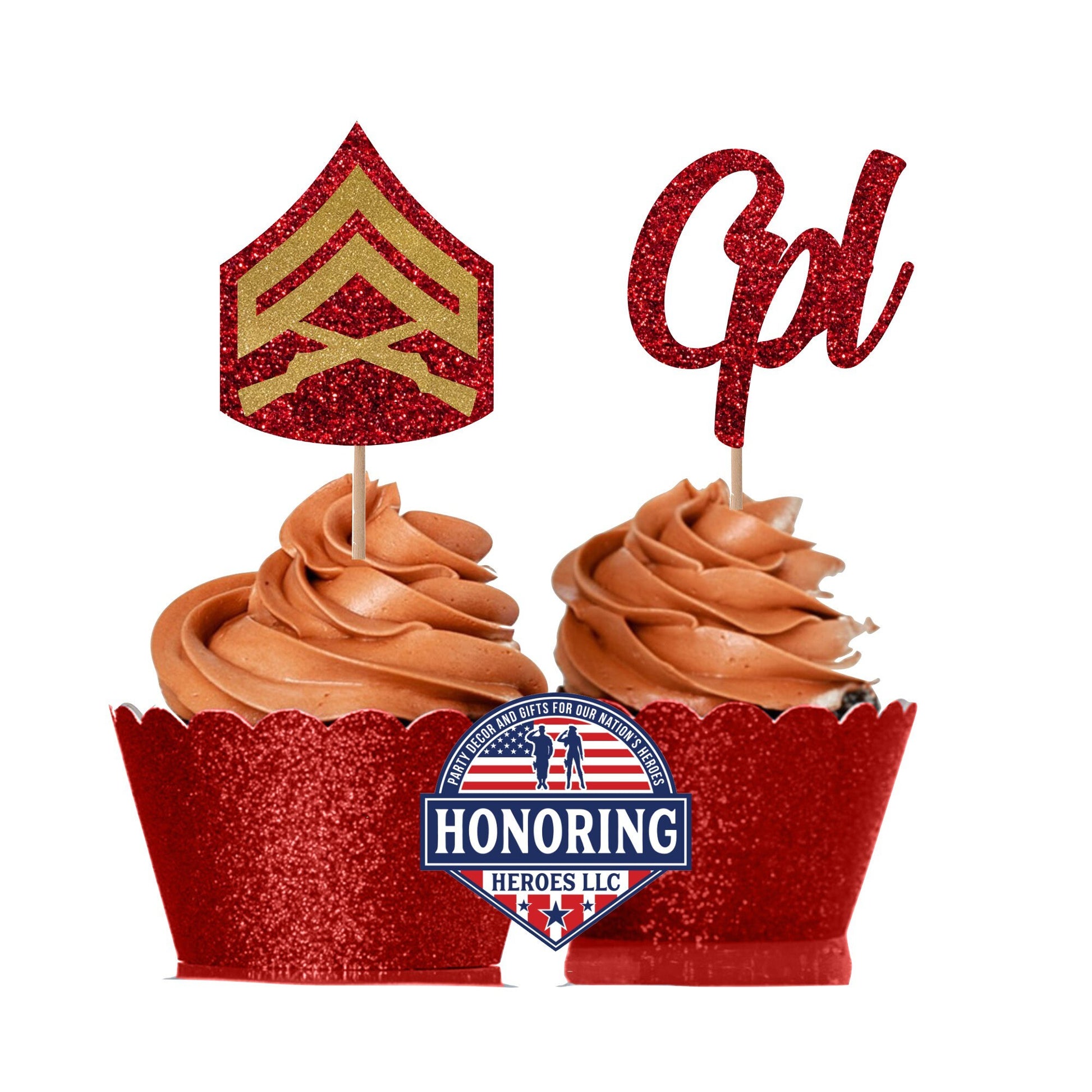 Marine Enlisted Rank Emblems with Rank Abbreviation Text NO SHED!