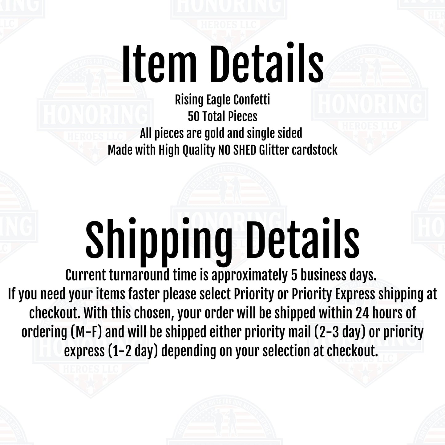 ARMY Rising Eagle Confetti