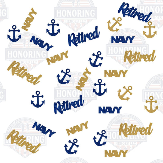 Navy Retired Confetti NO SHED!