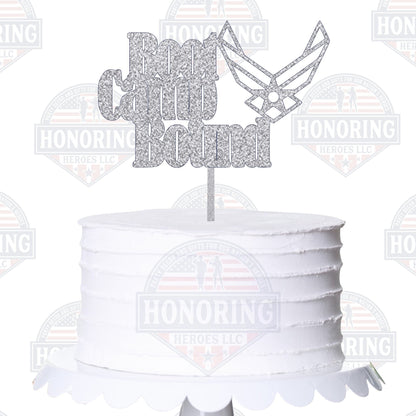 USAF Bootcamp Bound Cake Topper. Air Force Bootcamp Bound Cake Topper 7 Inches Wide