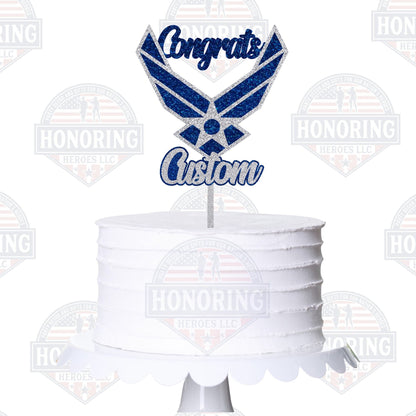 USAF Congrats  with Customization Cake Topper/Centerpiece