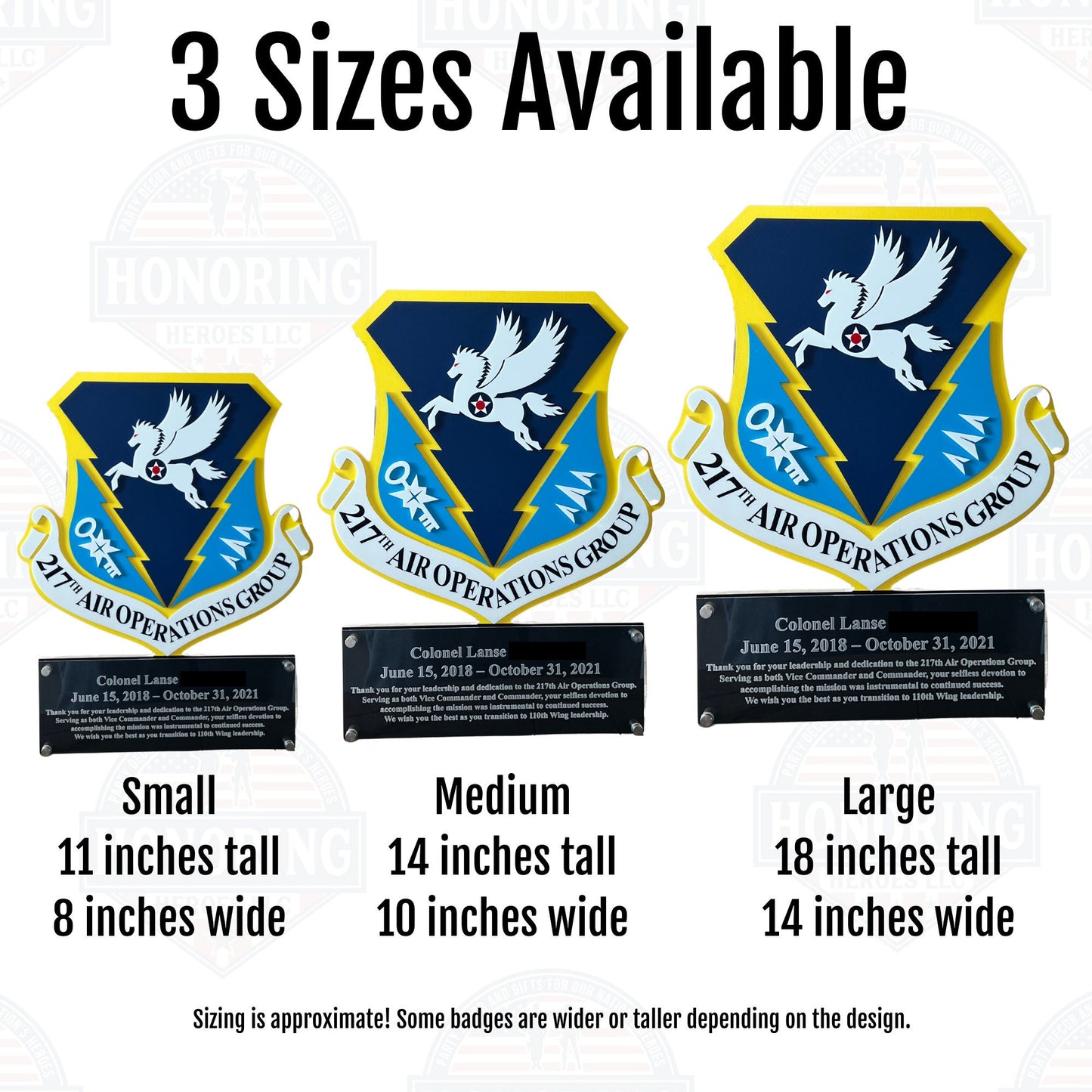 Custom Military Badge Plaque with Engravings - Your Military Emblem into a Personalized Plaque - Perfect Gift for ANY Military Personnel.