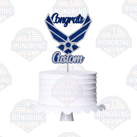 USAF Congrats  with Customization Cake Topper/Centerpiece
