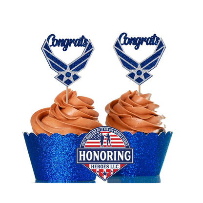 Air Force Congrats Wing Cupcake Topper