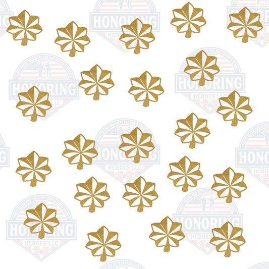 Military Rank Confetti - Gold Glitter Major/Lieutenant Commander Emblems NO SHED!