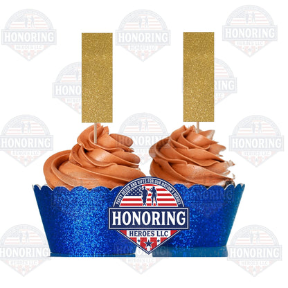 Air Force Second Lieutenant Cupcake Topper