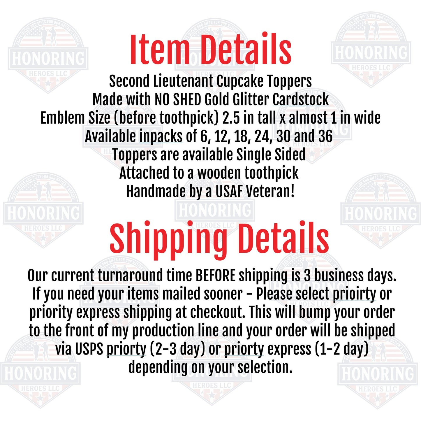 Military Second Lieutenant - Ensign Cupcake Toppers. Perfect for All Military Branches - 2nd Lt. 2d Lt, 2LT Officer Enlistment Party Decor