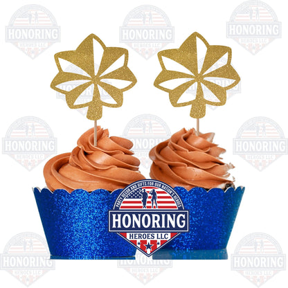 Military Major - Lieutenant Commander Cupcake Toppers. Perfect for All Military Branches - Maj. LCDR. Retirement or Promotion Decorations