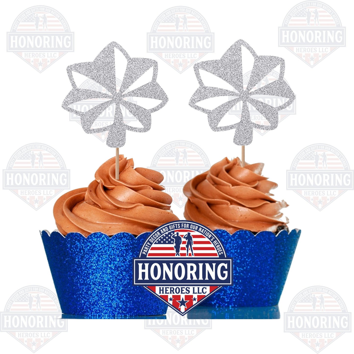 Military Lieutenant Colonel - Commander Cupcake Toppers. Perfect for All Military Branches - Lt Col, LTC, CDR.