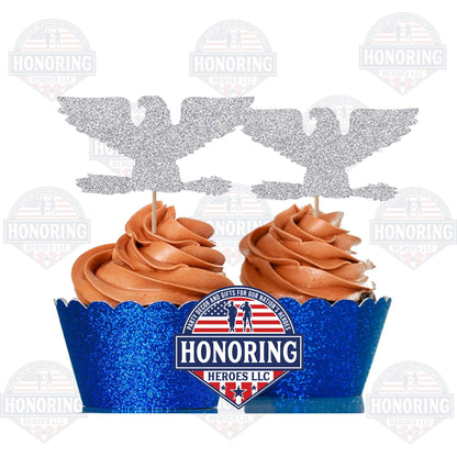 Military Colonel - Captain Cupcake Toppers. Perfect for All Military Branches - Col, Capt, Party Decorations for Promoting or Retiring