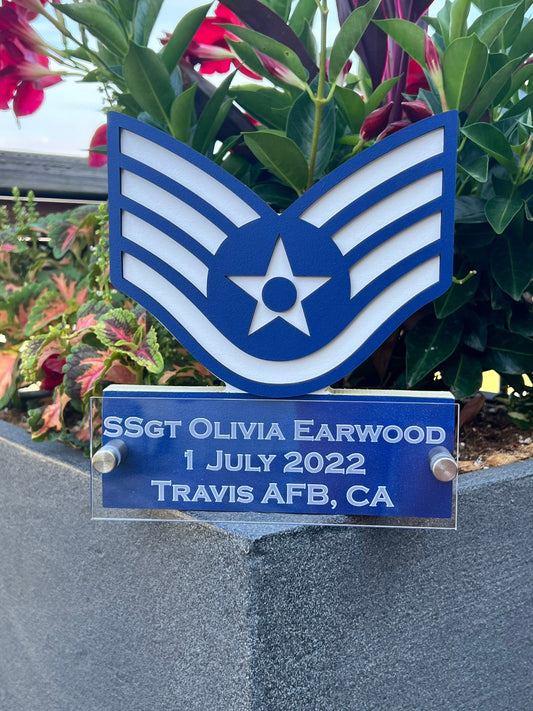 Air Force Engraved Standing Name Plate