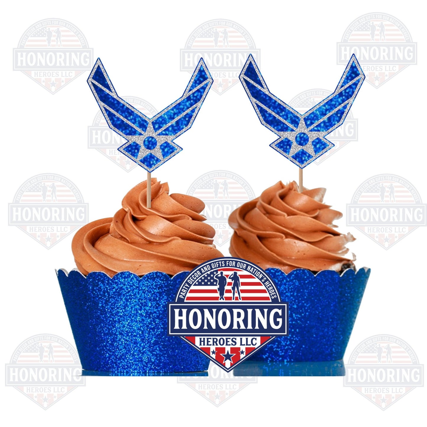 United States Air Force USAF Wing Cupcake Topper