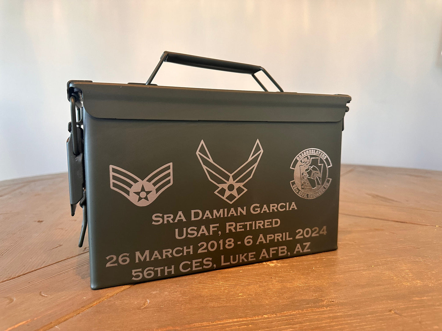 Custom Engraved Air Force Ammo Can