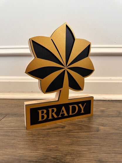 Personalized Military Rank Name Plate – Officer Promotion Gift