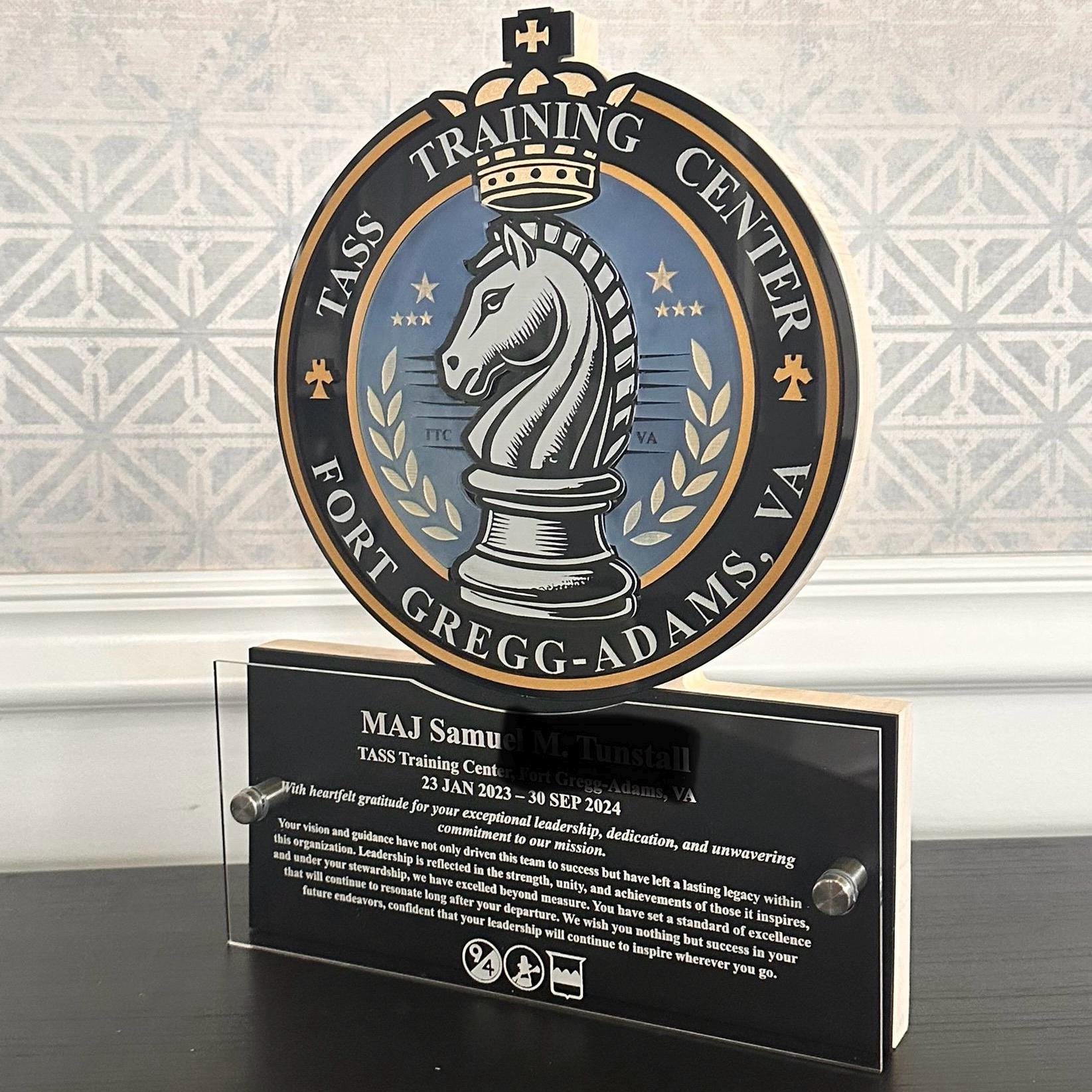 Custom, Personalized Emblem ARMY Badge Plaque - Your ARMY Emblem turned into Art!