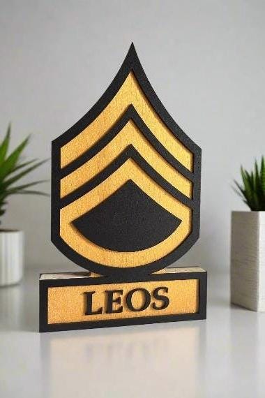 ARMY Rank Self Standing Name Plate - Army Enlisted Ranks - Army Promotion Gift - Army Retirement Gift - Army Name Plate