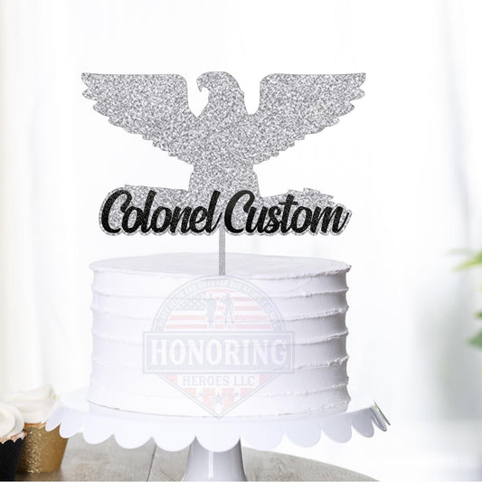 Military Colonel / Captain Cake Topper or Centerpiece - Optional Personalization - Perfect for all Branches - Retirement or Promotion
