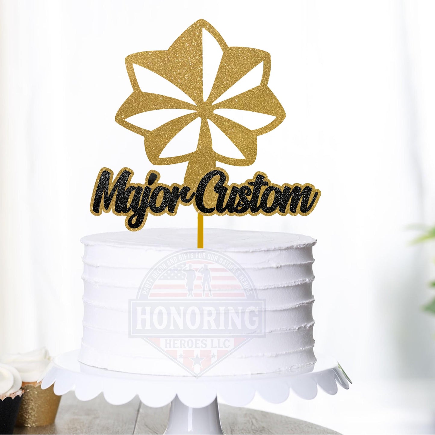 Military Major - Lieutenant Commander Cupcake topper - Centerpiece Decoration - Perfect for all Military Branch Celebrations - LCDR - MAJ