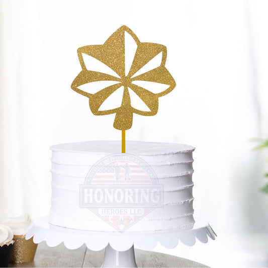 Military Rank Glitter Cupcake Topper – Personalized Celebration NO SHED!