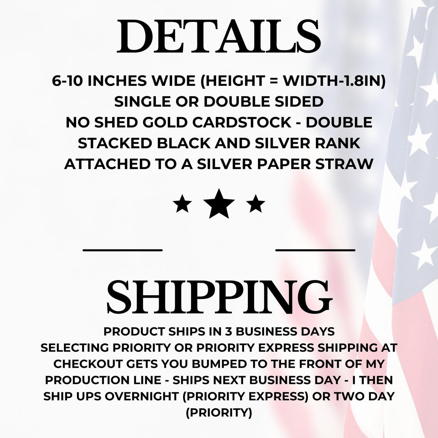 ARMY Warrant Officer Rank Rising Eagle Cake Topper/Centerpiece